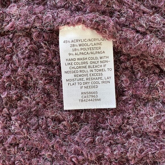 TREASURE Bond Cardigan New BNWT Cozy Dark Purple - Picture 6 of 13
